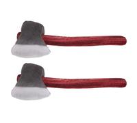 GRIRIW 2pcs Realistic Simulated Axe Plush with Comfortable Touch and Creative Twist, Halloween Costume Prop and Home Decor and Collectors