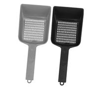 GRIRIW 2Pcs Reptile Sand Mesh Sifter Plastic Dung Scoops for Tortoise and Lizard Care PET Litter Cleaning Tools