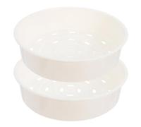 GRIRIW 2Pcs Rice Cooker Steam Baskets Kitchen Accessories for Dumplings Dim Sum Buns Traditional Chinese Food Steamer Premium Kitchenware