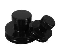 GRIRIW 2pcs Rubber Singing Bowl Lifting Handle Set, Black Suction Tool Compatible with Singing Bowls, Non-Slip Design for Meditation and Sound Relaxing Use
