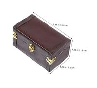 GRIRIW 2pcs Scale Retro Travel Trunk Decorative Luggage Box for Dollhouse Micro Landscape Home Decor with Timeless Storage and Whimsical Design