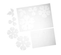 GRIRIW 2pcs Semi Transparent Peony Heat Shrink Sheets for DIY Hairpin Accessories Shrinky Plastic Craft Material with Pre Cut Floral Design and Sharp Shrink Film for Creative Jewelry