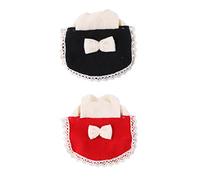 GRIRIW 2pcs Small Pet Vest for Hamsters and Squirrels Cute Bowknot Design Comfortable Cloth Material Easy to Wear Durable Mini Animal Clothing