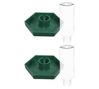 GRIRIW 2pcs Small Plastic Reptile Water Bowl for Turtles Lizards Snakes Tortoises Automatic Water Dispenser Basin for Indoor Outdoor Terrariums Easy to Clean Hydration
