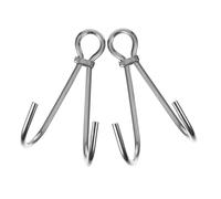 GRIRIW 2Pcs Stainless Steel Double Hook Diving Tool Corrosion-resistant Metal Multi-use Underwater Anchor for Professional and Recreational Scuba Diving Portable Reef Hook