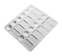 GRIRIW 2pcs Stainless Steel Mixing Plates Paint Trays 12-compartment Rectangular Pigment Palettes for Watercolor and Acrylic Art Supplies