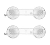 GRIRIW 2pcs Suction Cup Shower Handle Suction Cup Cabinet Door Handles Plastic Modern Minimalistic Design Versatile Application Easy Installation for Glass Doors and Windows