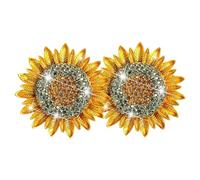 GRIRIW 2pcs Sunflower Car Vent Diffuser Clips Creative Air Outlet Freshener for Car Interior Decor Aroma Accessory for Women Versatile for Home Travel