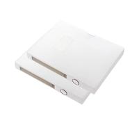 GRIRIW 2Pcs Transparent File Storage Boxes Thick Desktop Document Organizer Boxes for Papers Magazines Certificates Multifunctional File Holder for Office and Home Use