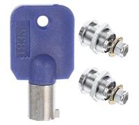 GRIRIW 2pcs Tubular Cam Lock Key Removable Only in Locked Position Easy to Install Secure Lock for Camper Doors and Rv Doors Black Iron and Plastic Material Random Color