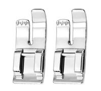 GRIRIW 2pcs Universal Straight Stitch Presser Foot for Sewing Machine, Alloy Material with Easy Installation, Suitable for Quilting and Craft Use, Compatible with Low Shank Machines