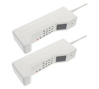 GRIRIW 2pcs Vintage Telephone Model Retro Cell Phone Prop White Iron Material Realistic Design Eye Catching Display for Party Decoration and Home Living Room Decor