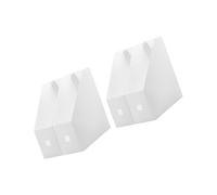 GRIRIW 2pcs White Plastic Vertical File Holders Desk Organizer for Letters and Files, Simple and Creative Design, for Office or Study Room Storage and Easy Access