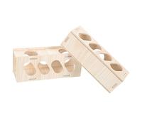 GRIRIW 2pcs Wood Hamster Tunnels Hamster Hideout Guinea Pig Tunnel Toy Dwarf Toys Cage Accessories Play House Guinea Pig Cage Accessories