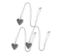 GRIRIW 3 Pcs Heart Shape Luminous Pendant Necklace Holders Hollow Out Aroma Ball Cases for DIY Perfume Containers Mixed Colors Copper