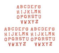 GRIRIW 3 Sets Orange Felt Letter Patches Embroidered Alphabet Applique with Easy to Grip 3D Thickness for Suitable for Play and Home Teaching Sessions