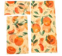 GRIRIW 3 Sheets Organic Beeswax Food Wraps Breathable Fresh-Keeping Cloths for Sustainable Food Storage Reusable and Preservation for Cheese Bread and Produce
