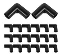 GRIRIW 30Pcs Black 16Mm Plastic Right Angle Elbow Tent Pole Connectors, Camping Canopy Frame Adapter Replacement Parts for Outdoor Tent Accessories