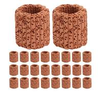 GRIRIW 30Pcs Dark Red Aquarium Plant Fixed Rings Aquatic Grass Anchors for Fish Tank Plant Fixing Pot Landscape Accessories