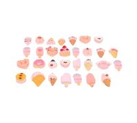 GRIRIW 30pcs Kawaii Nail Charms and DIY Resin Adornment Set for Phone Case Decoration, Lightweight Pink Resin with Compact Design, Unique Lifelike Style for DIY Craft