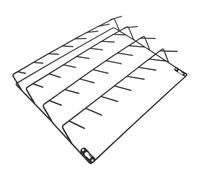 GRIRIW 32-spool Metal Thread Holder with Hooks, Wall-mounted Braiding Rack Organizer for Sewing and Embroidery Supplies, Black 15.6 X 12.2 Inches, Thread Storage for Craft Room