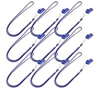 GRIRIW 36Pcs Blue Plastic Survival Whistles with Lanyard - Loud Emergency Safety Whistle for Camping, Hiking, Sports Coaching, Referee and Outdoor Training Use