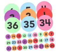 GRIRIW 36pcs Carpet Dots for Classroom Numbered Spot Markers for Boy Girl Activities Educational Toys for Learning Numbers Safe Carpet Marking Stickers for Indoor Outdoor Use