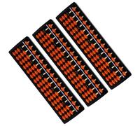 GRIRIW 3pcs Abacus Calculator 15-Column Arithmetic Frame with 5-Bead Chinese Bead Abacus for School Math Learning Tools and Finger Counting