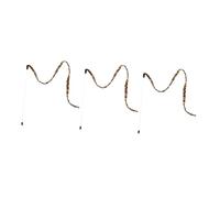 GRIRIW 3Pcs Cat Teaser Stick with Leopard Ribbon for Kittens and Adult Cats Bite Resistant for Indoor Play and Energy Balance