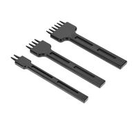GRIRIW 3pcs DIY Leather Hole Punch Tool High-carbon Steel Heavy Duty Leather Punching Tool with 5mm Hole Spacing and Standard Tooth Pitch for Leathercraft Stitching