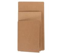 GRIRIW 3pcs Kraft Paper Travel Document Holder Set Kraft Card Organizer Wallet with Large Medium Small File Folders for Passport Receipt and Notebook Storage