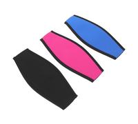 GRIRIW 3PCS Neoprene Swimming Goggle Strap Covers Quick Drying Dive Mask Hair Wraps for Snorkeling and Scuba Water Sports with Wide Vision Enhancement