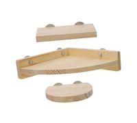 GRIRIW 3pcs Parrot Stand Board Wood Platform for Birds Bird Cage Accessories for Play and Exercise Natural and Sturdy
