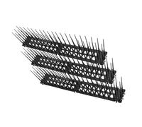 GRIRIW 3pcs Plastic Bird Spike Deterrent Multi Use Spikes for Fences Gardens and Outdoor Areas Pigeon and Cat High Spike Design