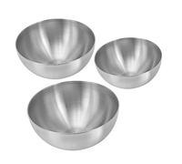 GRIRIW 3pcs Stainless Steel Mixing Bowls Multi Functional Salad and Food Storage Bowls with Smooth Rim Nesting Design for Efficient Kitchen Organization for Eggs Noodles Fruits Vegetables