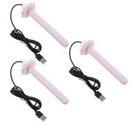 GRIRIW 3Pcs USB Bird Heater Perches Plastic Standing Warmers for Parakeets Parrots Pigeons Cage Heating Pad Violet 6.48 Inch for Indoor Use