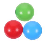 GRIRIW 3pcs Wooden Croquet Ball Set for Natural Wood Small Balls Ergonomic Lawn Game for Outdoor Family Fun and Hand-eye Coordination Red Blue Green