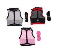 GRIRIW 3sets Rabbit Harness Leash Pet Vest Harness for Hamsters Rabbits Small Animals