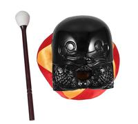 GRIRIW 4-inch Wooden Fish Meditation Set Cushion and Beater, Buddhist Chanting Supply for Sutra Reciting, Buddhist Hall Meditation Accessories