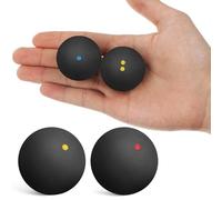 GRIRIW 4 Pcs High Bounce Squash Balls for Beginner Training Made of Sturdy Rubber High Elasticity, Resistant to Damage, Suitable for Indoor and Outdoor Use at Schools and Homes