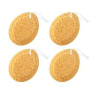 GRIRIW 4 Pcs Natural Seaweed Bath Sponge Honeycomb Shower Sponge with Exfoliating and Massaging Features for Gentle Body Cleansing