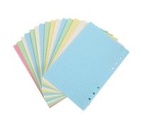 GRIRIW 4 Sets A5 Colorful Lined Loose Leaf Notebook Paper Refill Inserts with Six Holes, Multi-Color Horizontal Ruled Planner Refills for Office, School, and Personal Organizers