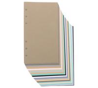 GRIRIW 40 Sheets Colored Writing Paper Binder Paper A6 Planner Inserts Punched Binder Refill Inserts