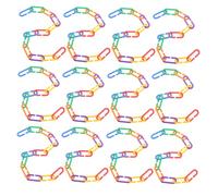 GRIRIW 400pcs Interlocking Chain Links for Boys and Girls Educational Parrot Bird Toy Connecting Toys for Parrot Cage Shape Learning