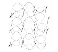 GRIRIW 40pcs Steel Fishing Leaders with Swivels Snaps Durable Bite Wire for Freshwater Saltwater Fishing for Hooks Lures High Load Capacity