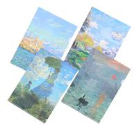 GRIRIW 4pcs A4 Plastic File Folders Lightweight Portable Document Organiser Holder for School and Office Use with Practical Design for Learning and Traveling