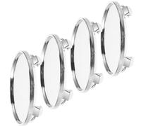 GRIRIW 4pcs Car Hub Caps for Wheel Centre Covers, Silver Plastic Material Finely Polished Surface, Easy Installation, Minimalist and Fashionable Style for Car Wheel Hub Replacement