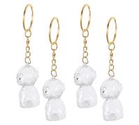 GRIRIW 4pcs Dog Hair Keepsake Keychain Set, Capsule Pendant for Pet Hair Storage, Memorial Ornament for Dog Owners, Emotional Pet Fur Memorial