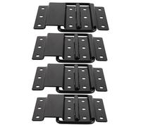 GRIRIW 4pcs Flight Case Hinge Foldable Lid Hinge Detachable Alloy Black for Tool Box, Equipment Case Heavy Duty Space Saving Design