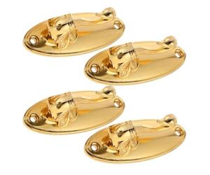 GRIRIW 4pcs Golden Alloy Swan Curtain Holdbacks Hooks Decorative Wall-Mounted Drapery Holdbacks for Window Curtains Towel and Coat Hanging in Home Décor